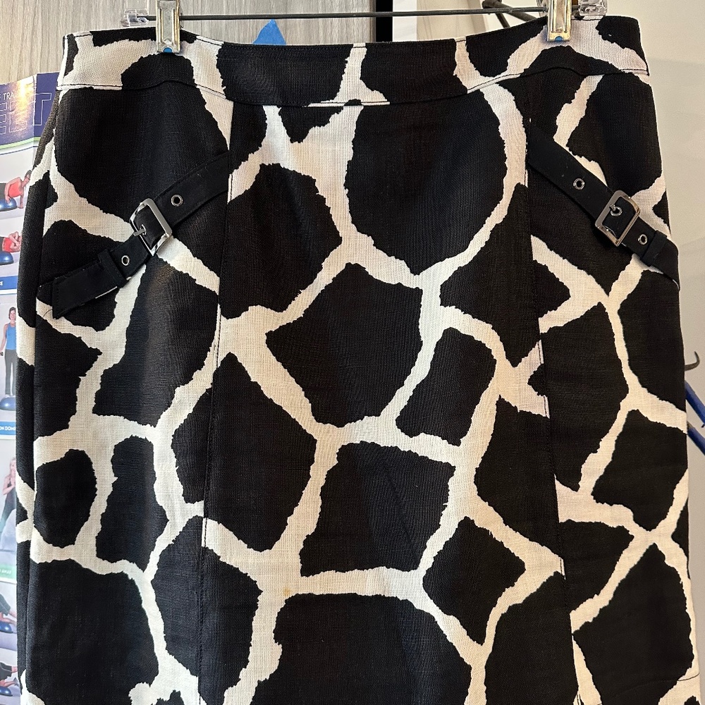 Worth Linen Print Skirt